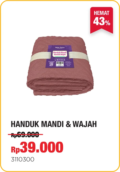 Handuk Mandi & Wajah — Rp39.000